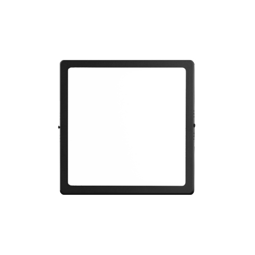 Panel de aplicar cuadrado 6W negro 12,1X12,1cm 3000k  510lm